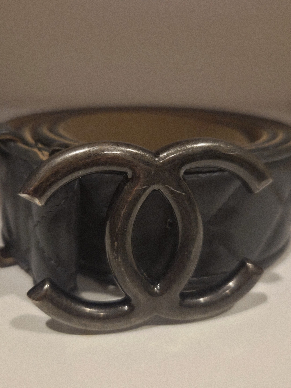 Chanel Fall 2013 Dark Gray CC Belt Size 38